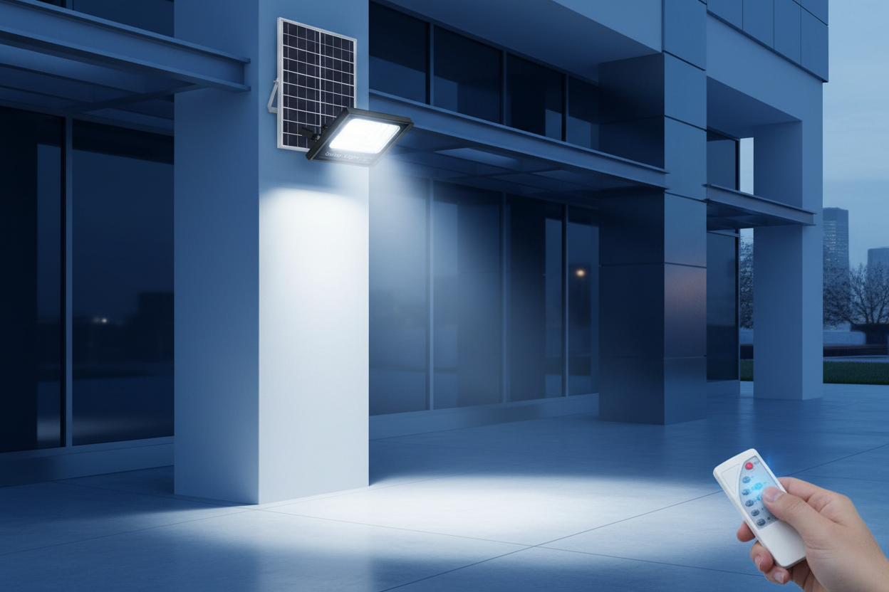100W Solar LED Floodlight - Remote Control | Outdoor Security Light