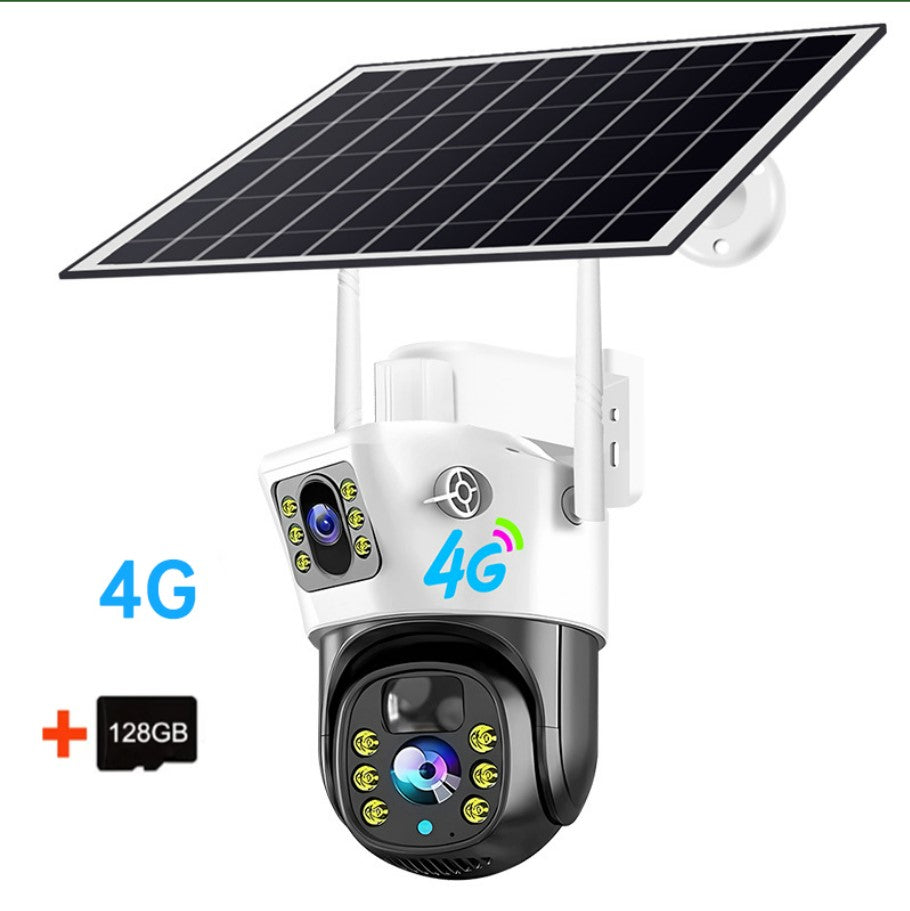 4MP Solar Security Camera - 4G Dual Lens with 128GB Storage