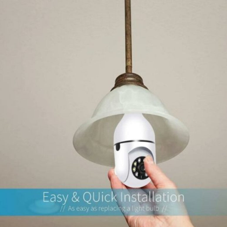 2MP Smart Bulb Security Camera - E27 WiFi Surveillance