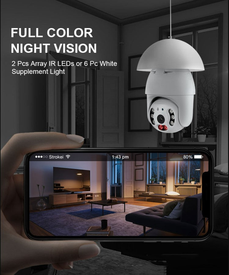 3MP Smart Lamp Security Camera - WiFi Indoor Surveillance