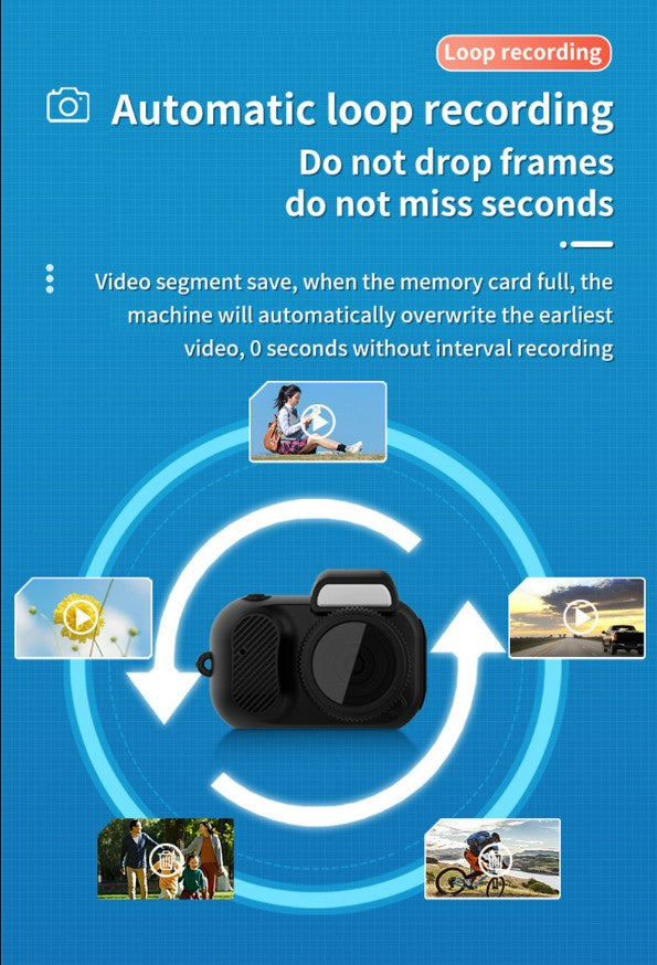 Mini Sports Camera 1080P - Portable HD Video Recorder