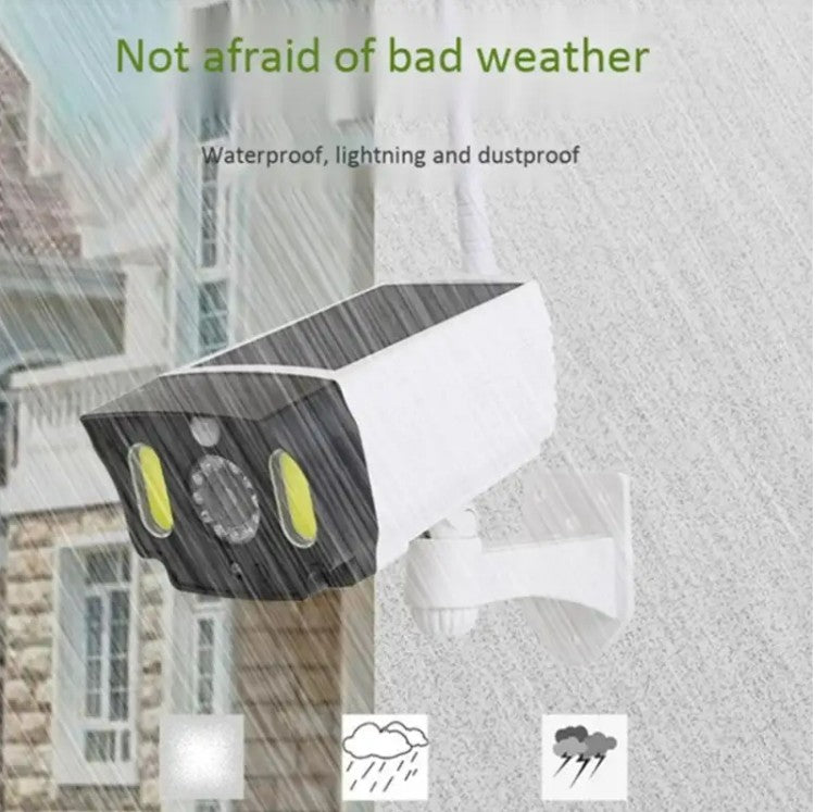 Solar Security Camera with LED Light & Radar Motion Sensor