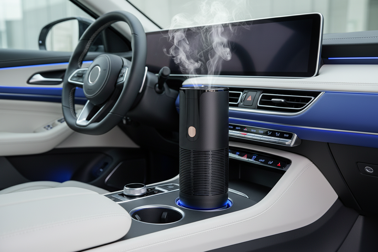 Intelligent Car Air Purifier - USB Powered | Black