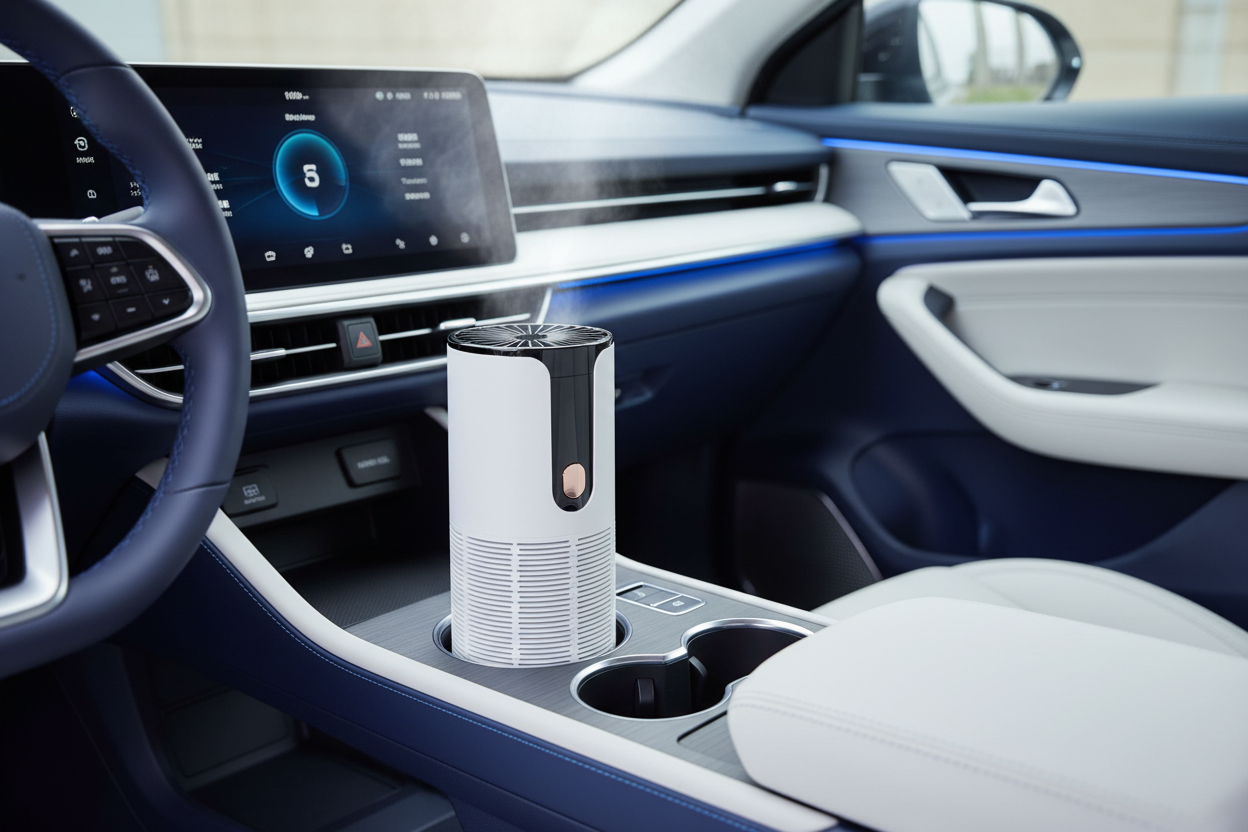 Intelligent Car Air Purifier - USB Powered | White