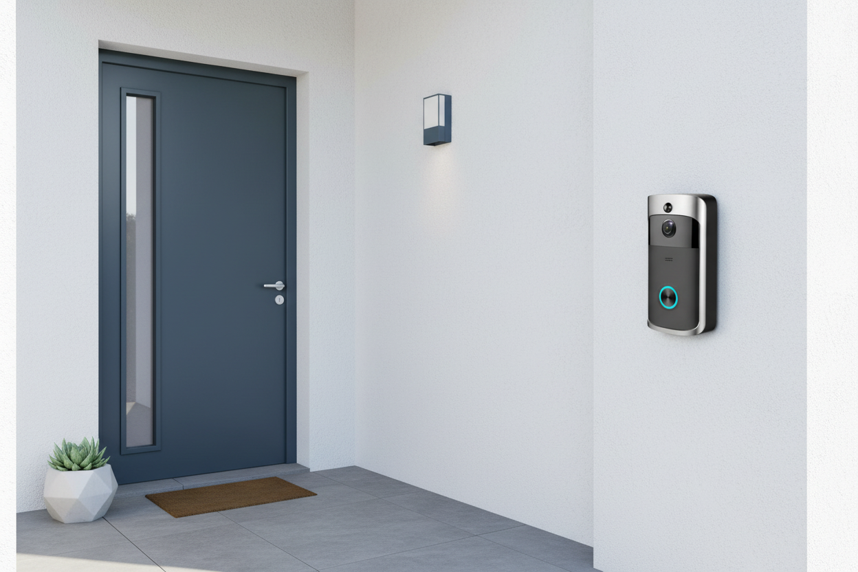 Smart WiFi Video Doorbell - Night Vision & Two-Way Audio | Black