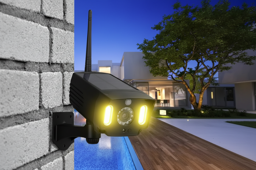Solar LED Security Camera Light with Radar Motion Sensor