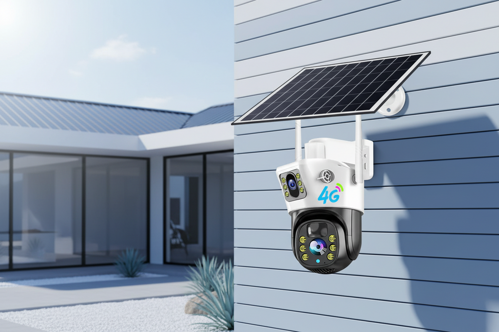 4MP Solar Security Camera - 4G Dual Lens with 128GB Storage